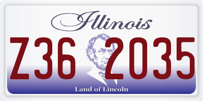 IL license plate Z362035
