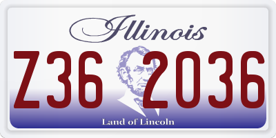 IL license plate Z362036