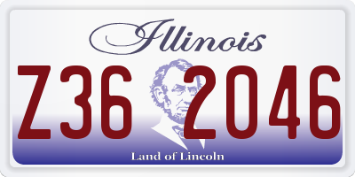 IL license plate Z362046