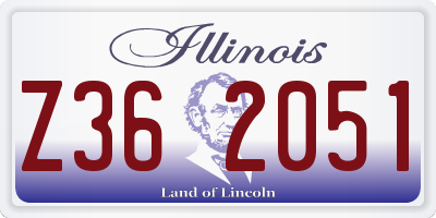 IL license plate Z362051