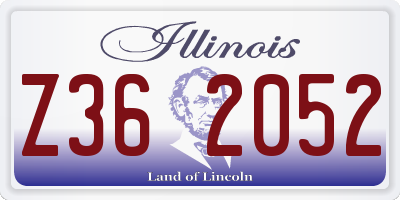 IL license plate Z362052