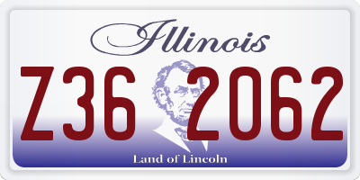 IL license plate Z362062