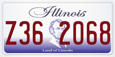 IL license plate Z362068
