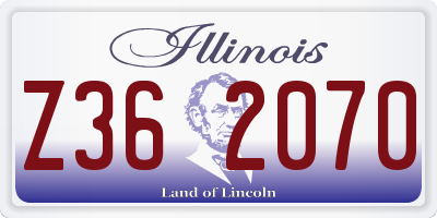 IL license plate Z362070