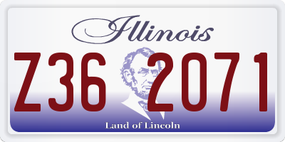 IL license plate Z362071