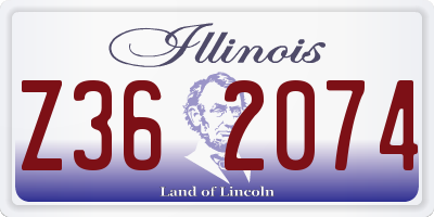 IL license plate Z362074