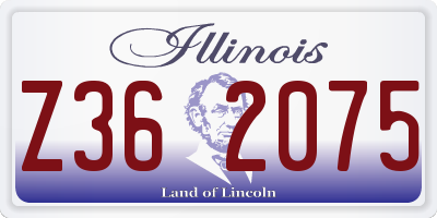 IL license plate Z362075
