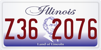 IL license plate Z362076