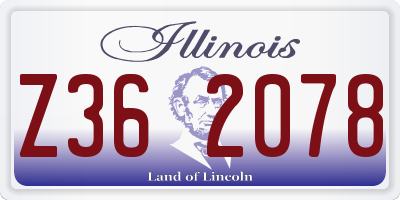 IL license plate Z362078