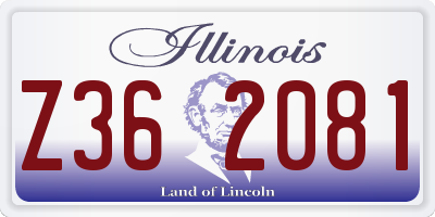 IL license plate Z362081