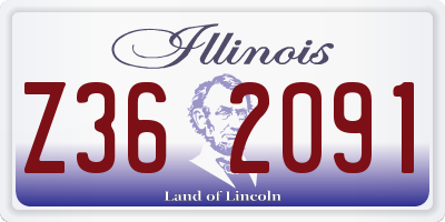 IL license plate Z362091