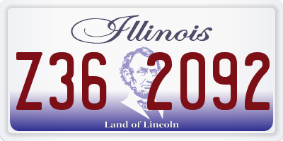 IL license plate Z362092