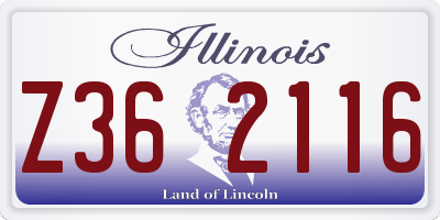 IL license plate Z362116