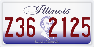 IL license plate Z362125