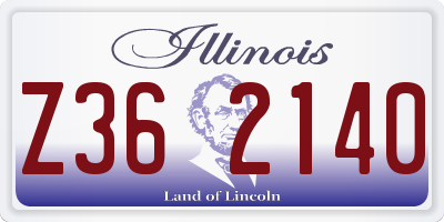 IL license plate Z362140