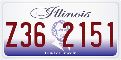 IL license plate Z362151