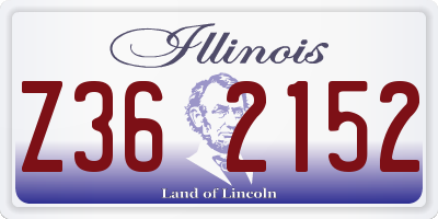 IL license plate Z362152
