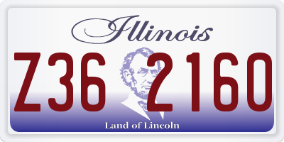 IL license plate Z362160