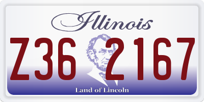 IL license plate Z362167