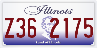 IL license plate Z362175