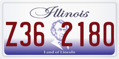 IL license plate Z362180