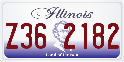 IL license plate Z362182