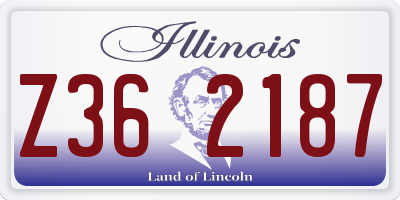 IL license plate Z362187