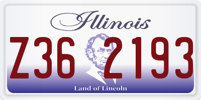 IL license plate Z362193