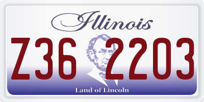 IL license plate Z362203