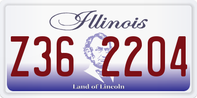 IL license plate Z362204