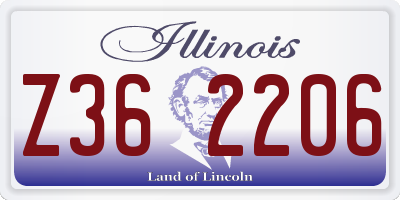 IL license plate Z362206