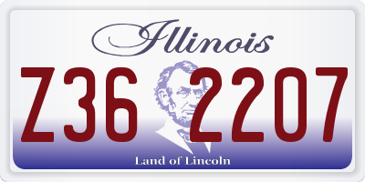 IL license plate Z362207