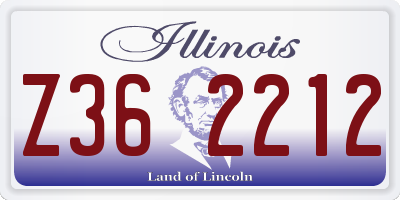 IL license plate Z362212