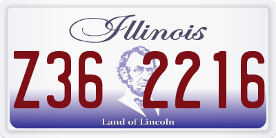 IL license plate Z362216