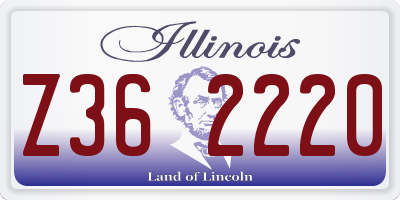 IL license plate Z362220