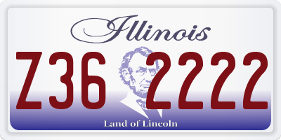 IL license plate Z362222