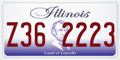 IL license plate Z362223