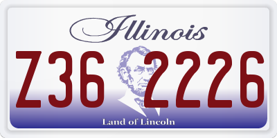 IL license plate Z362226
