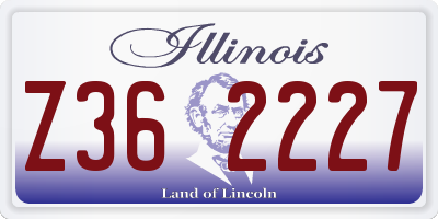 IL license plate Z362227