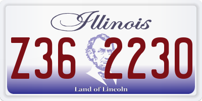 IL license plate Z362230
