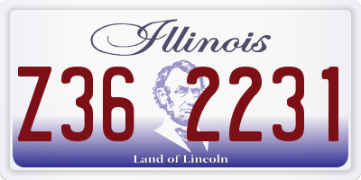 IL license plate Z362231