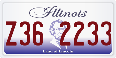 IL license plate Z362233
