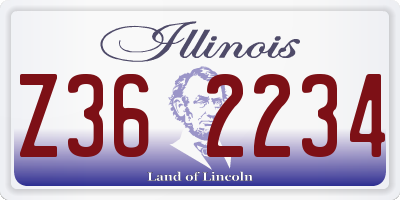 IL license plate Z362234