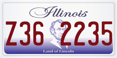 IL license plate Z362235