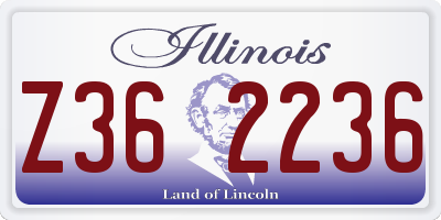 IL license plate Z362236