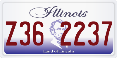 IL license plate Z362237