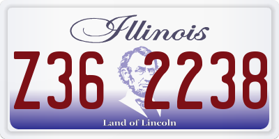 IL license plate Z362238