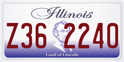 IL license plate Z362240