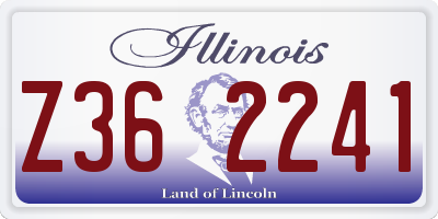 IL license plate Z362241