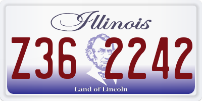 IL license plate Z362242